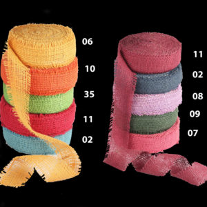 Jute Ribbon 5cm Frayed Edges